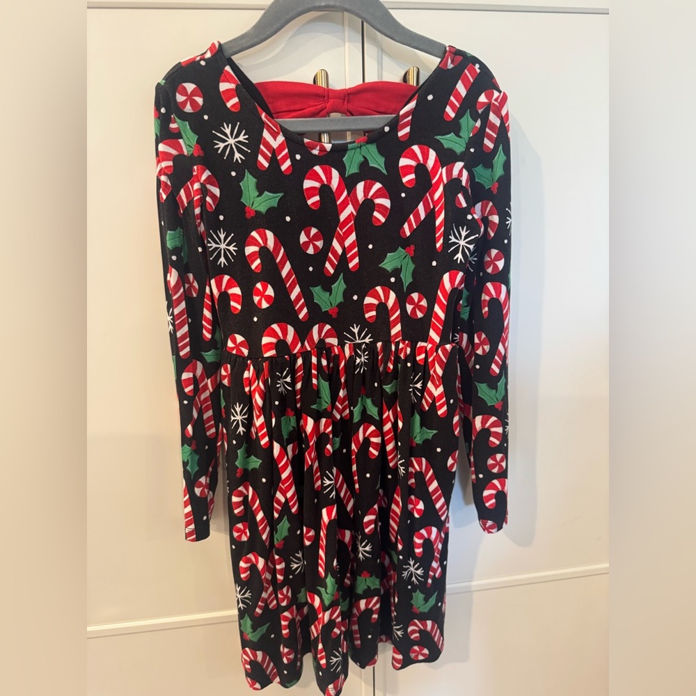 Little Sleepies Black and Red Candy Cane Dress